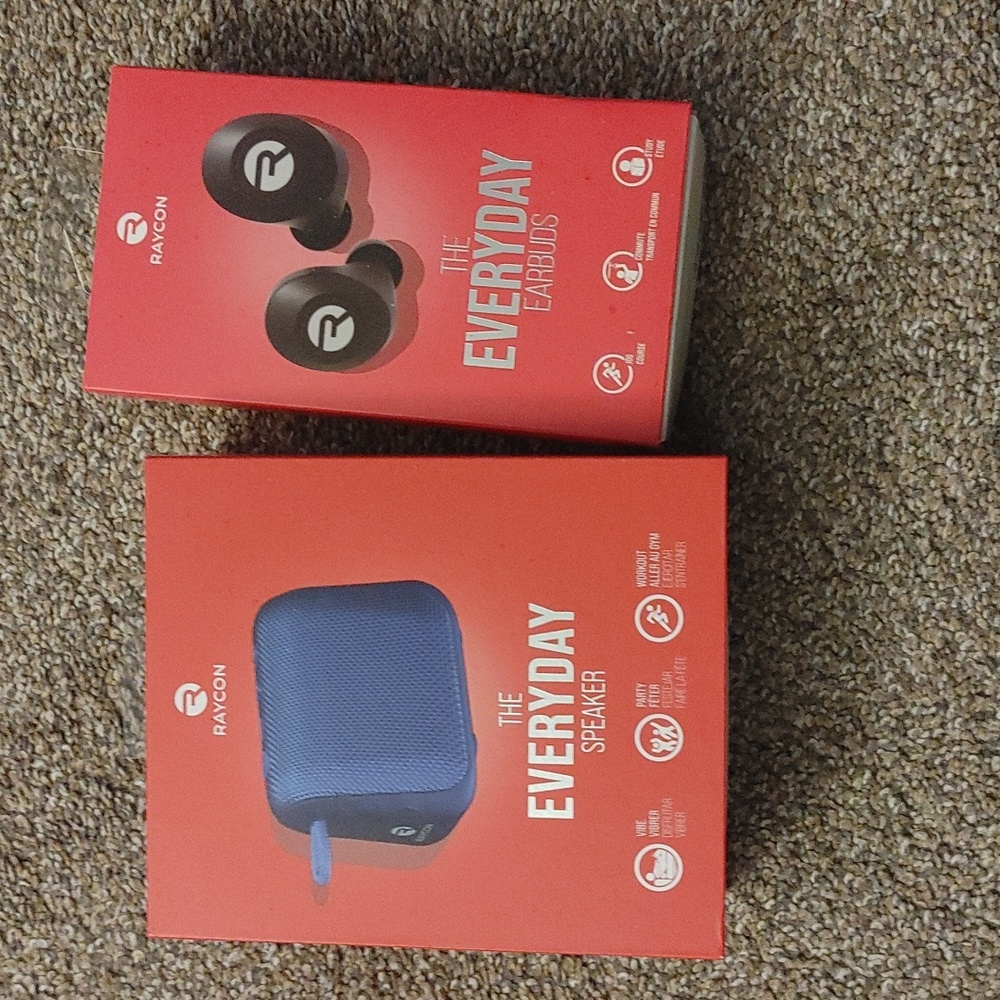 Earbuds and Speaker
